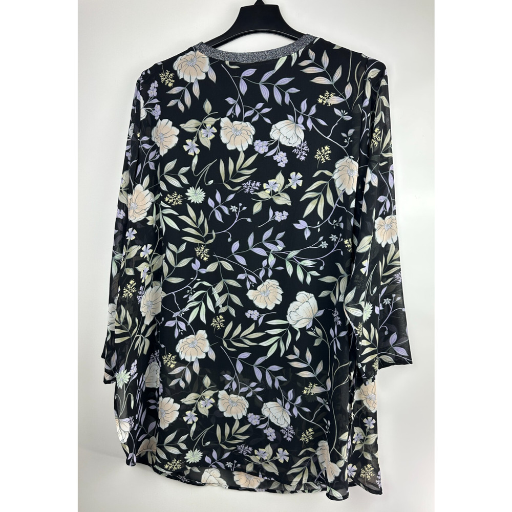 Calvin Klein Floral Wildflower Lined Tunic Blouse Mini Dress Womens Plus Size 1X - Picture 10 of 16